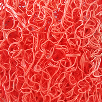 Tapete Malha PVC s/Fundo 14mm Vermelho Metro Linear
