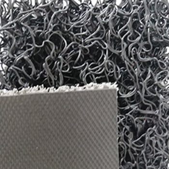 Tapete Malha PVC c/Fundo 14mm Preto Metro Linear