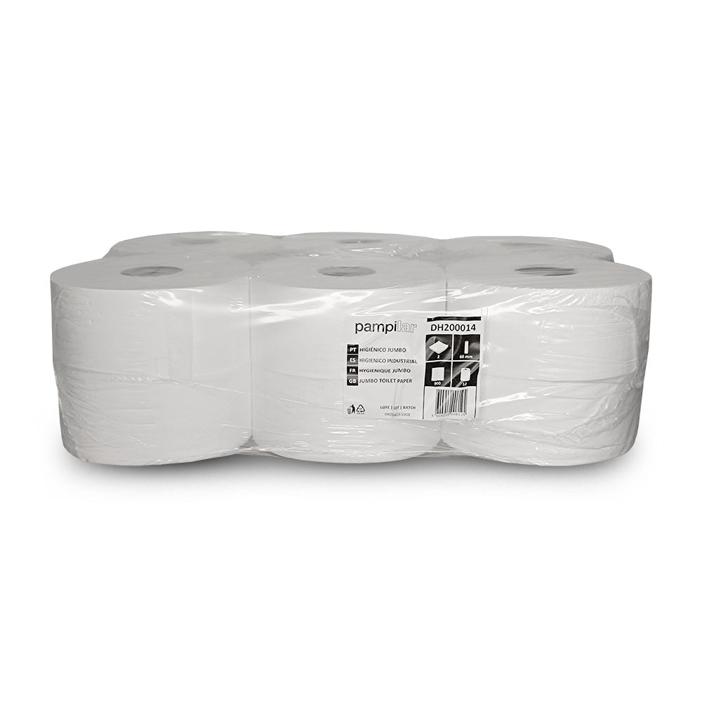 Papel Higiénico (Jumbo) 180mts 2Fls 30g Pampilar 12un