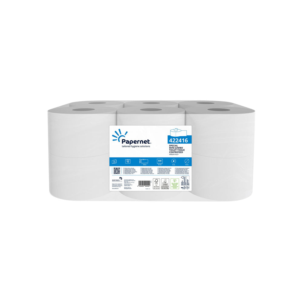 Papel Higiénico (Jumbo) (ExtCentral) 210mts 2Fls 29g 12un
