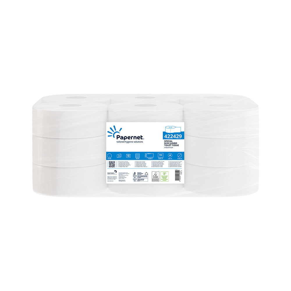 Papel Higiénico (Jumbo) 140mts 2Fls 31g Papernet 18un