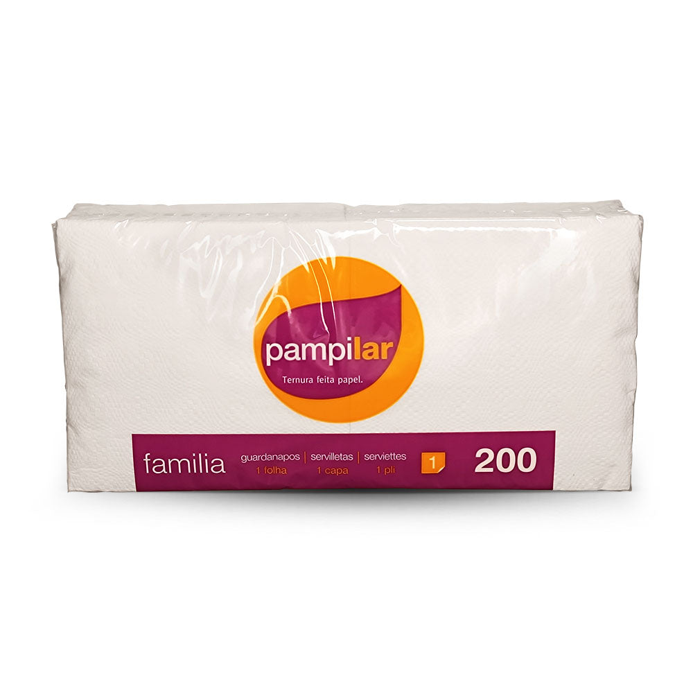 Guardanapos 30x30 1Fl Branco Pampilar 200un