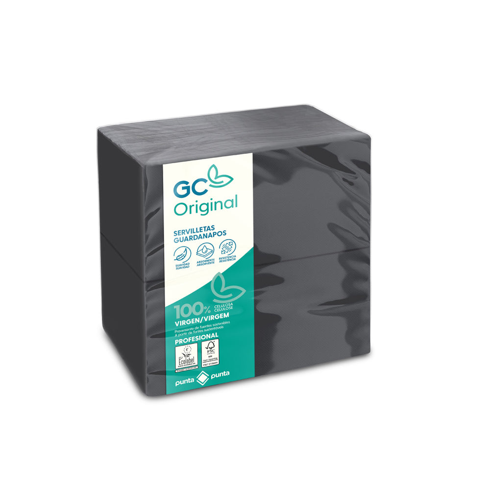 Guardanapos 40x40 1/8 2Fls Preto P&P 120un