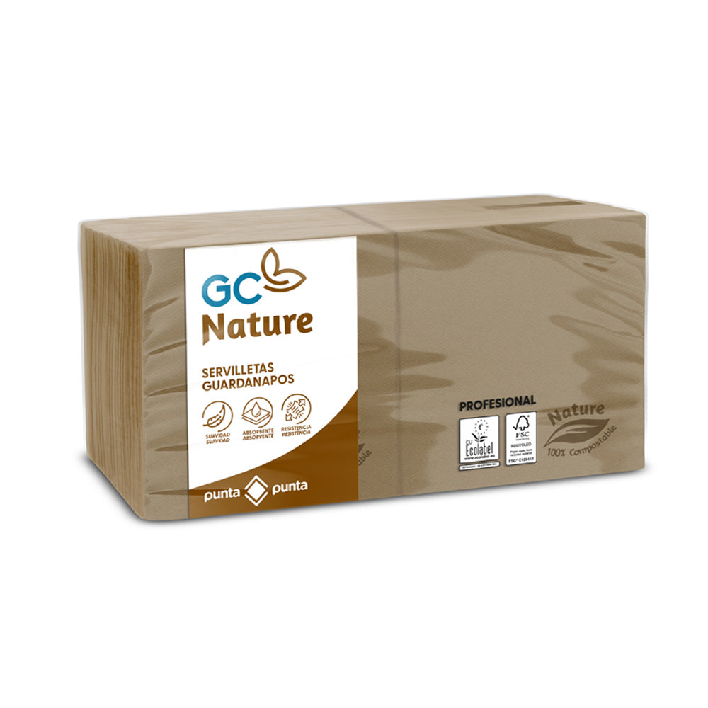 Guardanapos 20x20 2Fls Reciclados Nature P&P 100% 100un