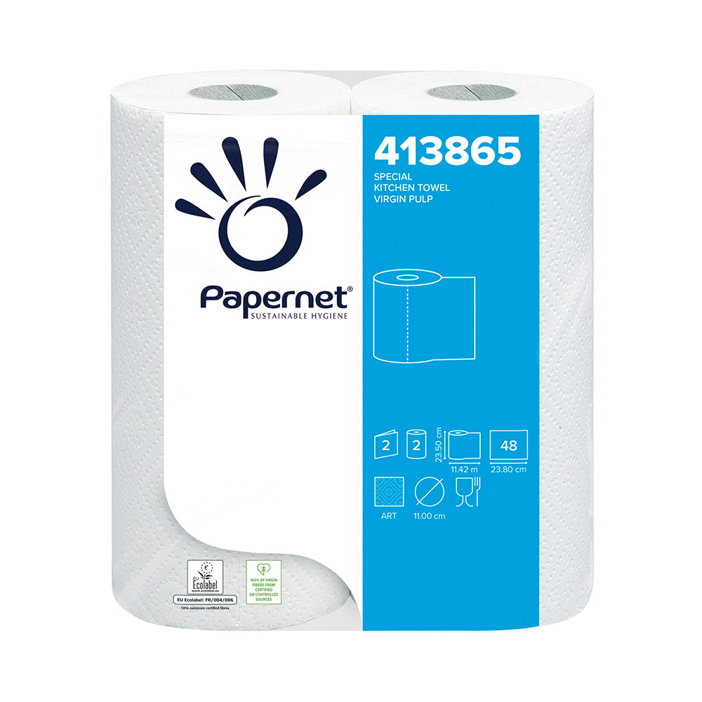 Rolo Cozinha 11,42mx23,5cm 42g 2Fls PAPERNET Picotado 2un
