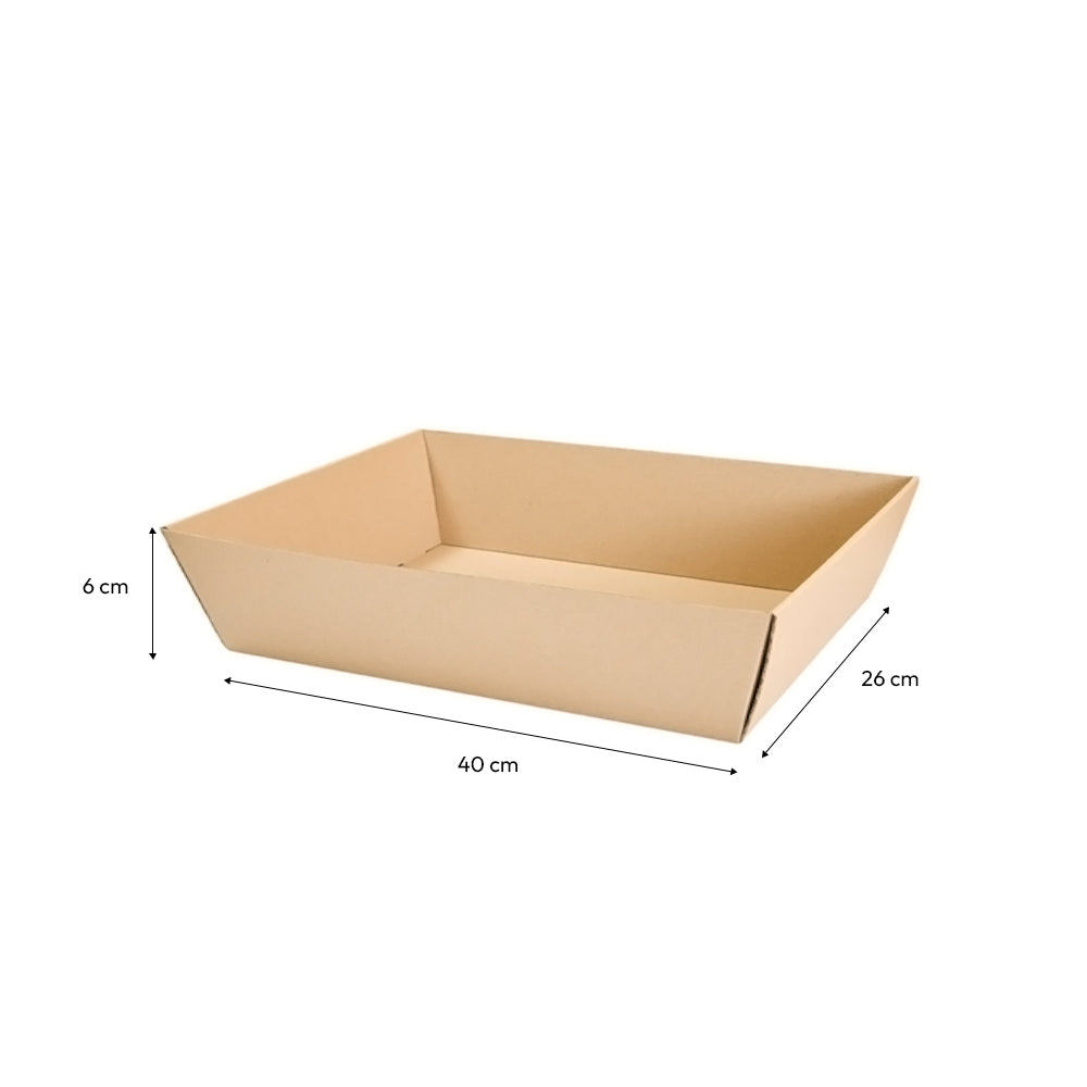 Cesta Cabaz 400x260x060mm Kraft 20un