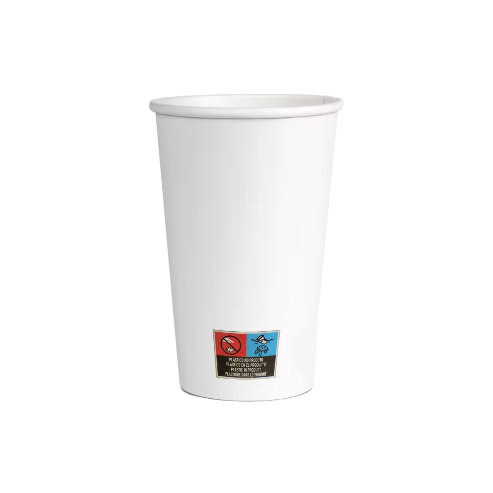 Copos 355ml Papel 12oz Branco 50un