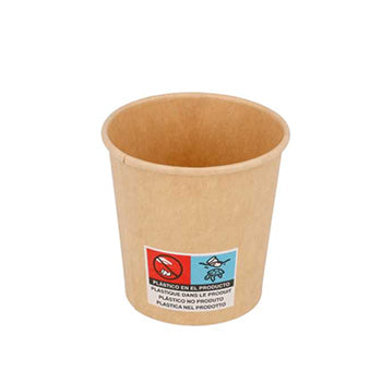 Copos 120ml Cartão Kraft 4oz Bebidas Quentes 50un