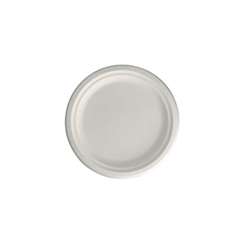 Pratos 15cm Cana de Açucar Cor Natural Redondos 50un