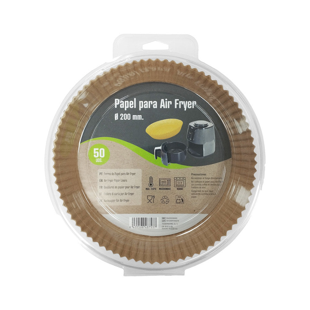 Formas Papel Air Fryer Redondas 20cm 50un