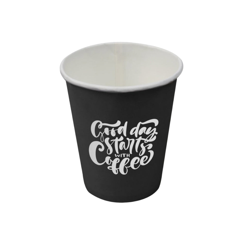 Copos 200ml Papel 7oz Vending Preto 50un