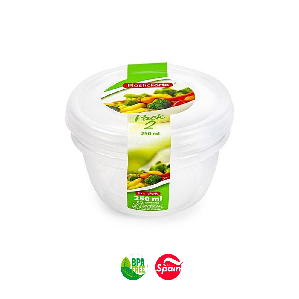 Caixa Hermética Redonda 250ml 2un