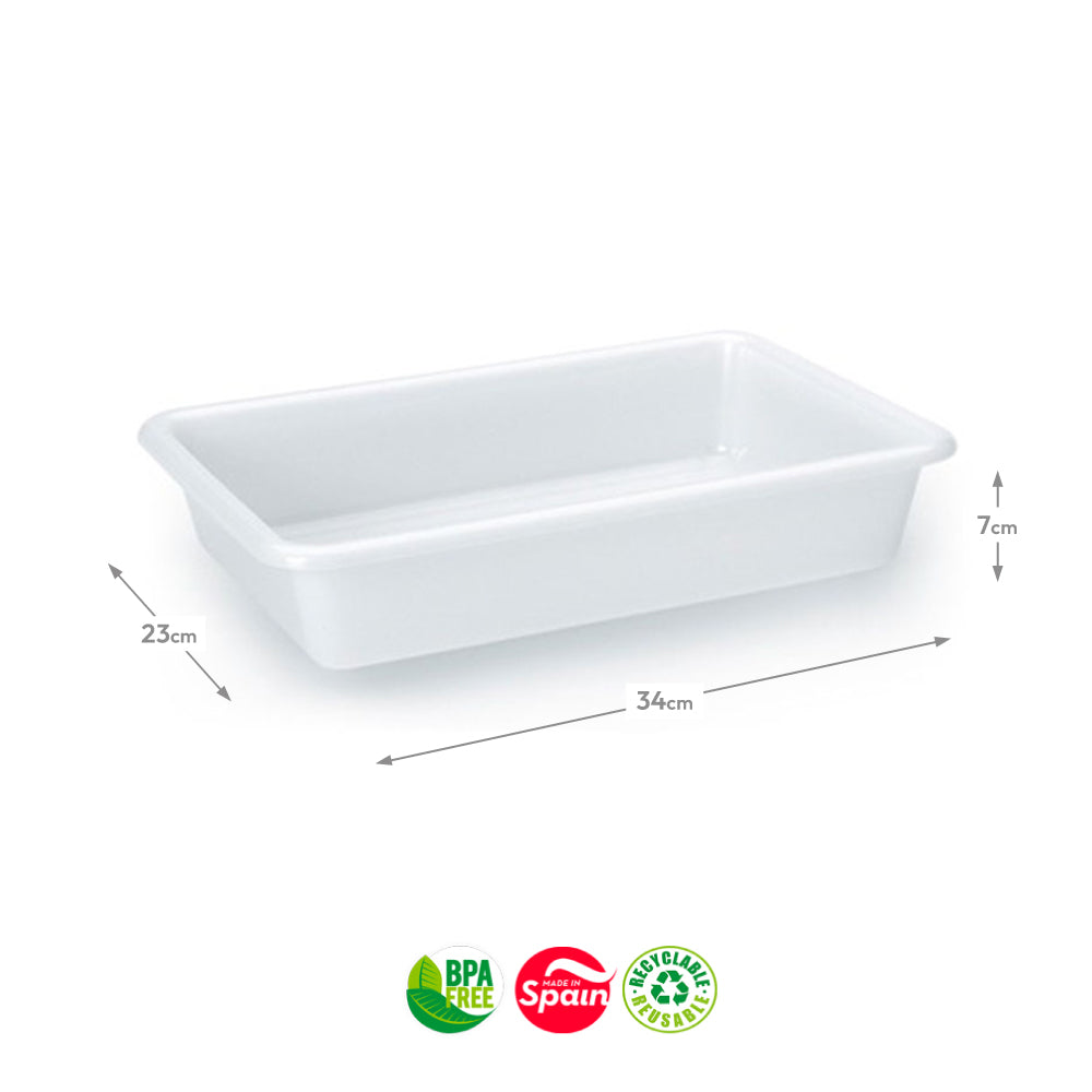 Tabuleiro Hotelaria 34x23x7cm 3,6L Branco