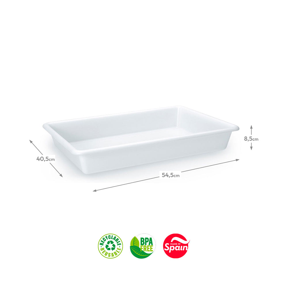 Tabuleiro Hotelaria 40,5x54,5x8,5cm 13L Branco