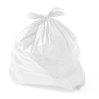 Sacos Lixo 030L 55x60cm c/Fecho 14my Branco 15un