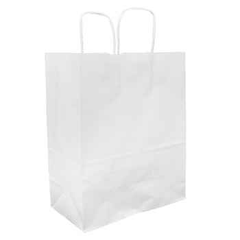 Saco 27x16x31cm Papel 100g c/Asas Branco 1un