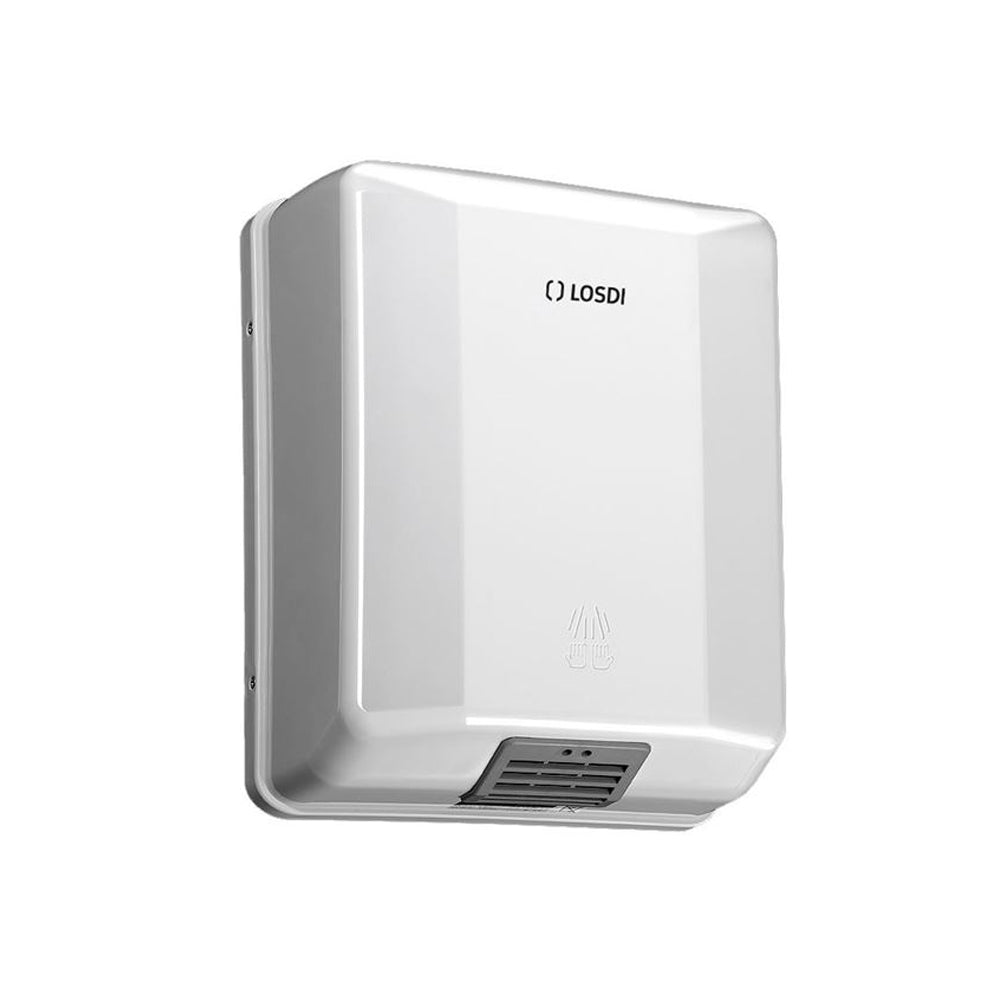 Secador de Mãos Elétrico ABS Elegance Losdi 1600W Branco