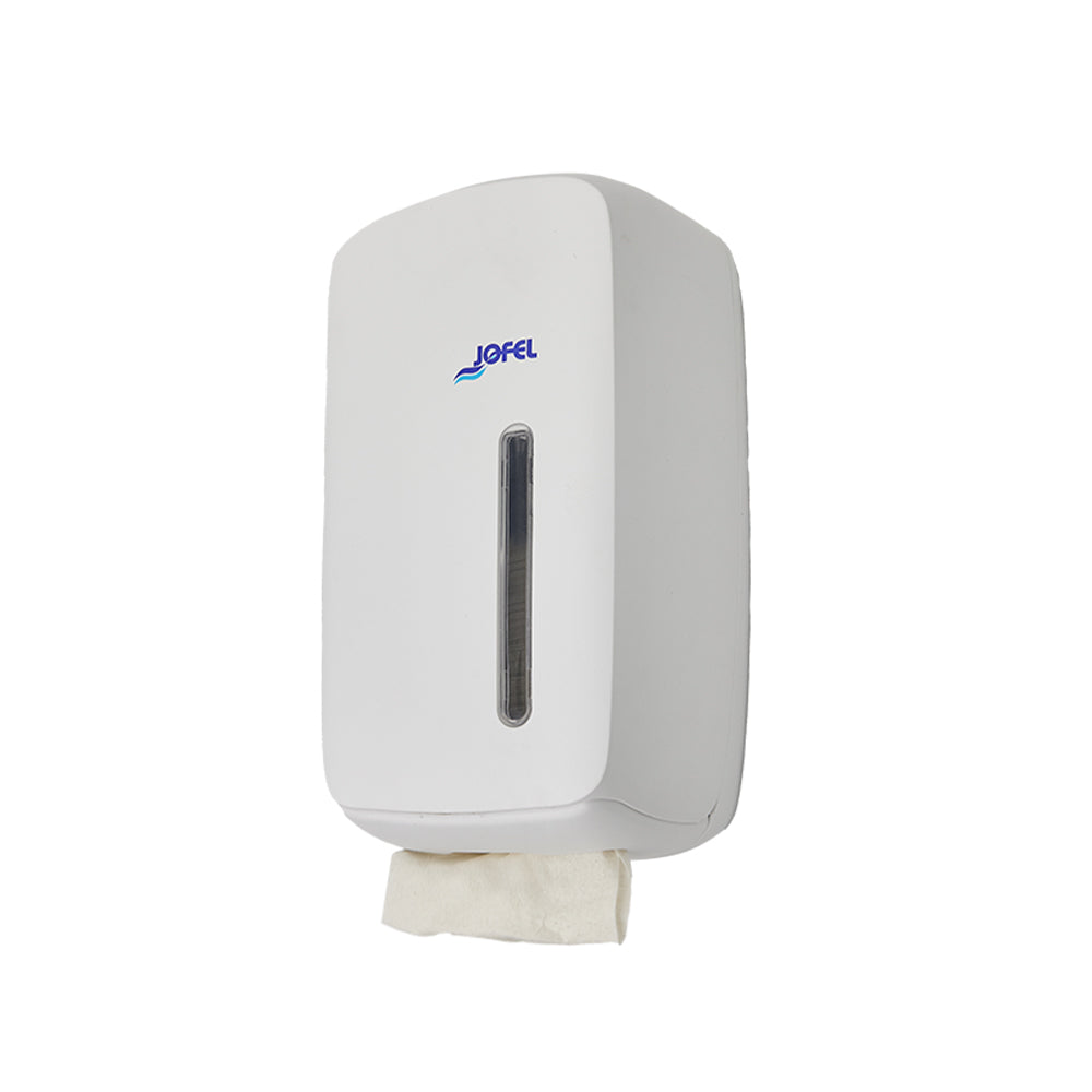 Dispensador Papel Higiénico Folha a Folha Jofel Branco Mate