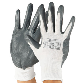 Luvas em Malha Nitrilo Tamanho 10 (XL) Cinzentas (Par)