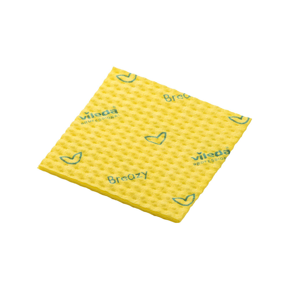 Pano 35x36cm Multiusos Vileda Prof Breazy Amarelo Pack 25un