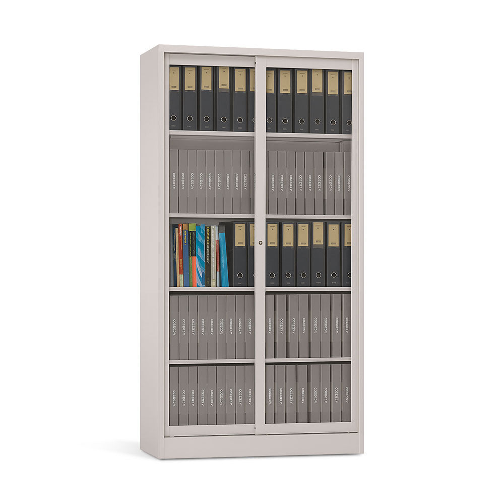 Armario Portas Correr Vidro 4 Prateleiras 1000x420x1950mm