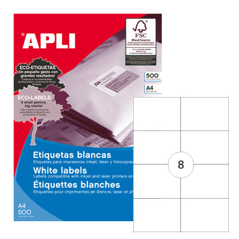 Etiquetas 105x074mm 500Fls A4 Apli 4000un
