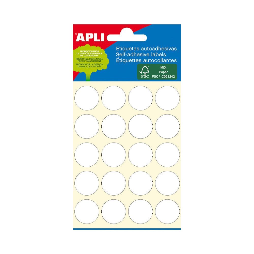 Etiquetas Redondas 19mm Apli 120un