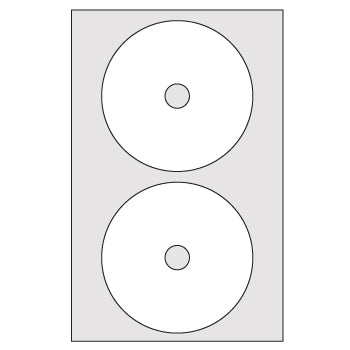 Etiquetas 117mm Multi3 para CD ou DVD 100 folhas 200un