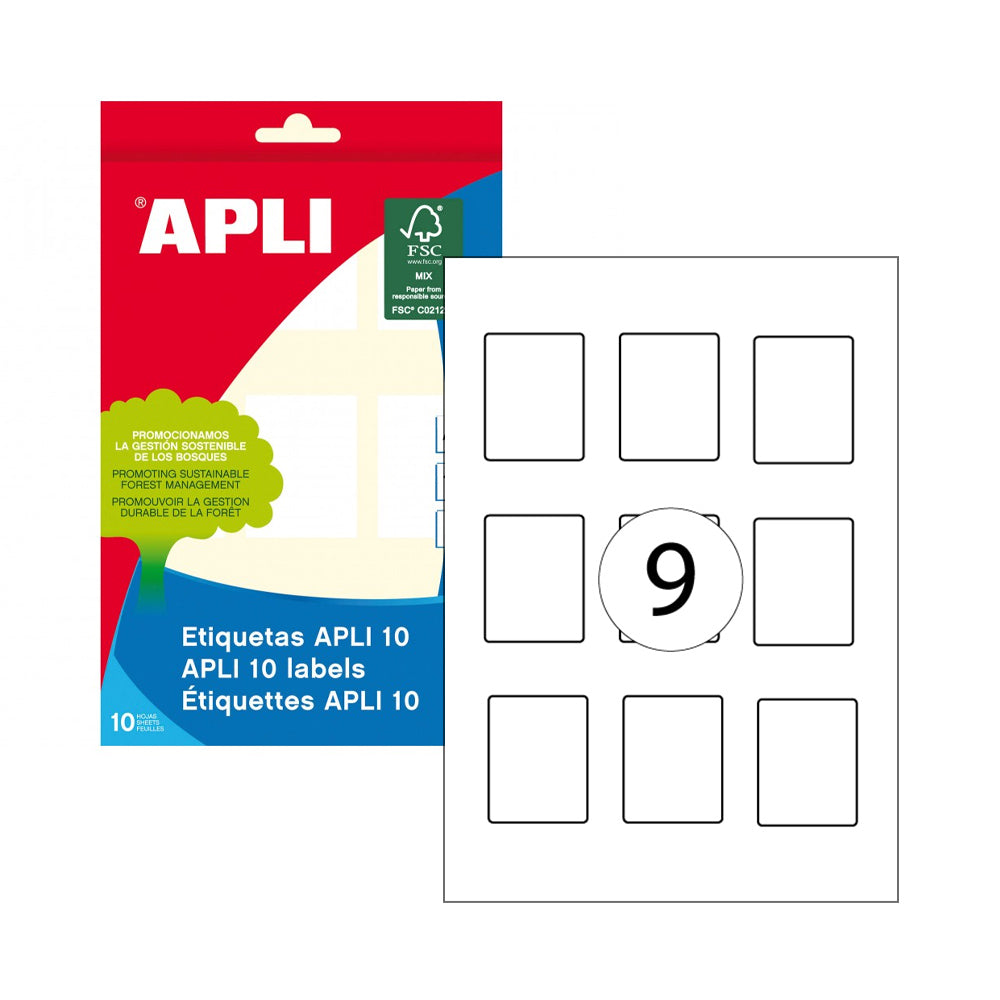Etiquetas 032x041mm 10Fls A5 Branco Apli 90un