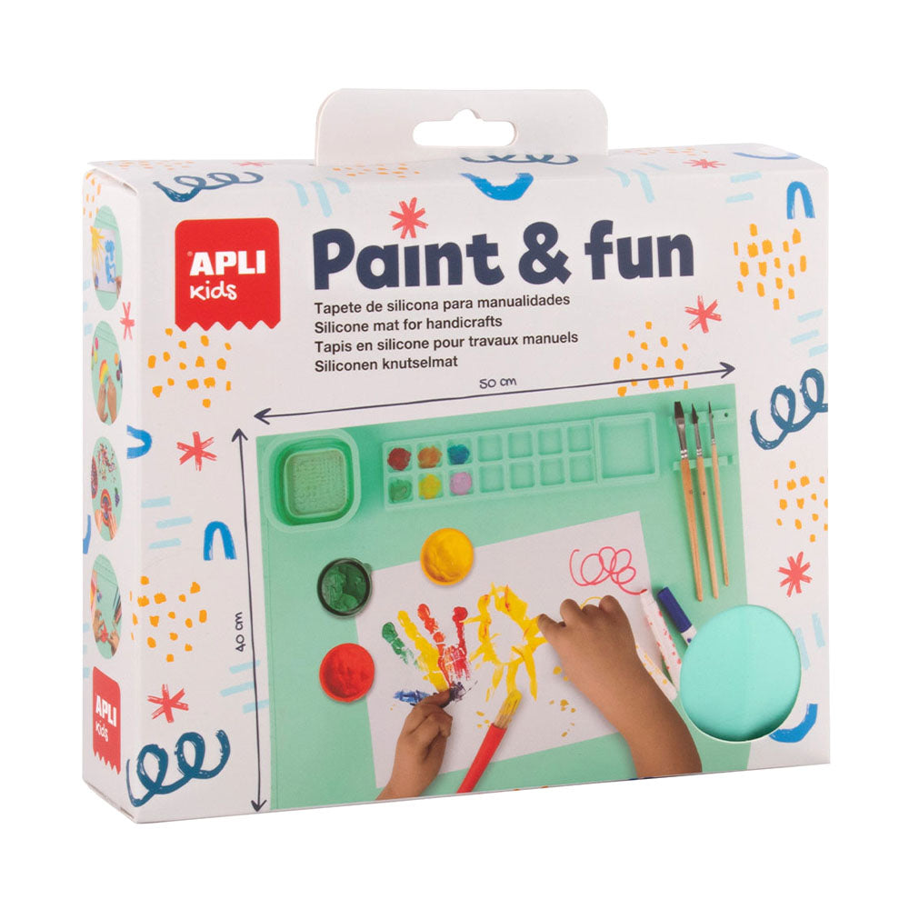 Tapete Lavável de Silicone para Pinturas Verde