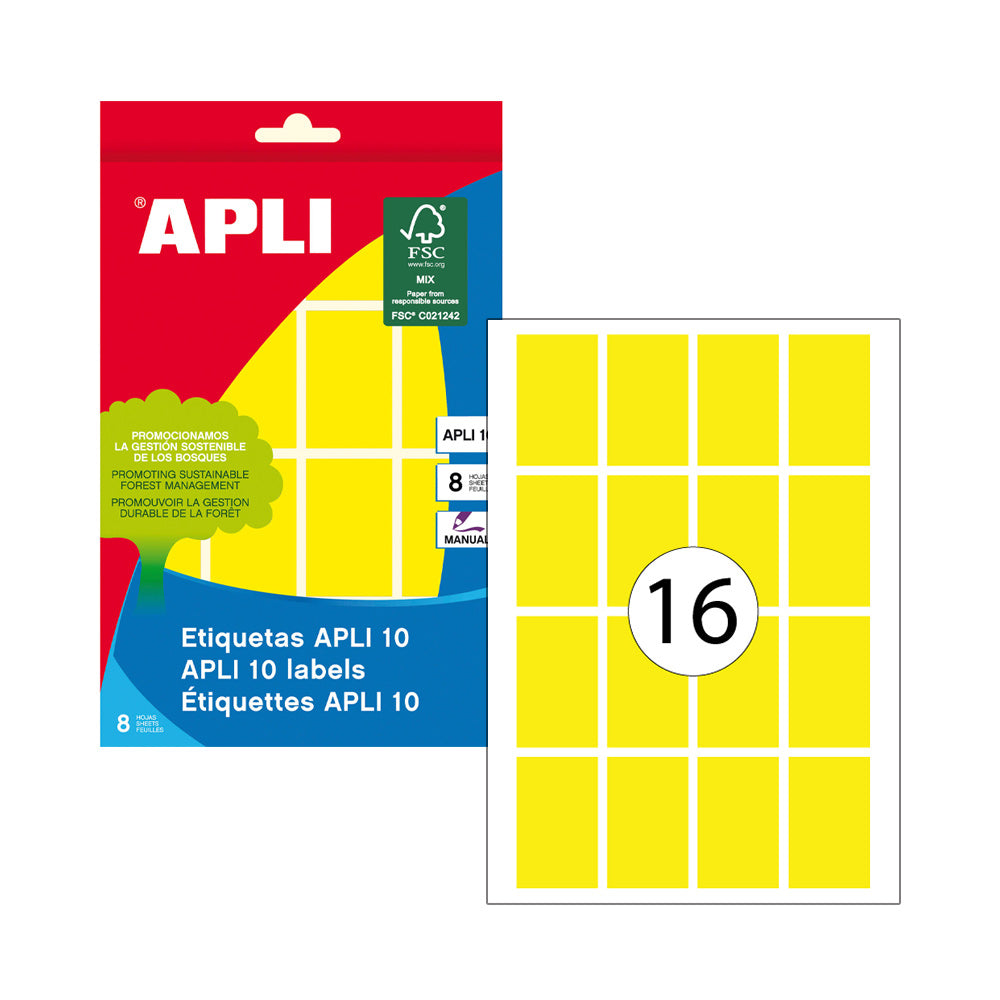 Etiquetas 025x040mm 8Fls A5 Apli 128un