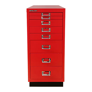 Móvel Metal 673x279x429 com 8 Gavetas Vermelho