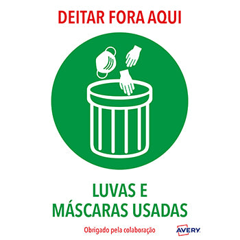 Sinalética Deitar Fora Aqui Adesivo A4 2un