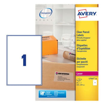 Etiquetas Expedição 210x297mm 25Fls Transp. Avery 25un