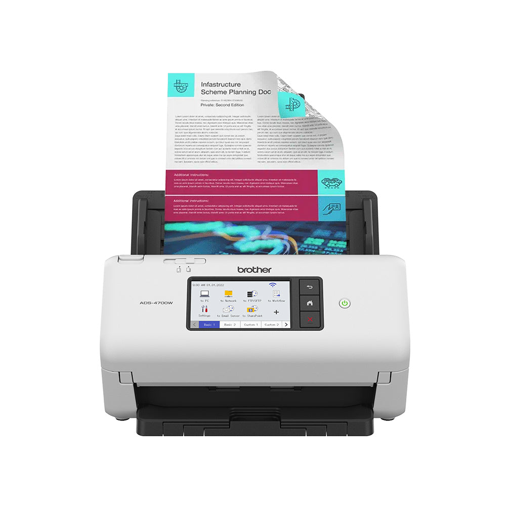 Scanner de Mesa Profissional ADS4700W Wi-Fi LAN