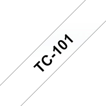 Fita Laminada 12mmx7,7mts Transparente/Preto