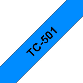 Fita Laminada 12mmx7,7mts Azul/Preto