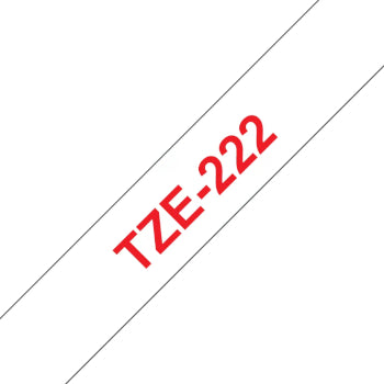 Fita Laminada 9mmx8mts Branco/Vermelho