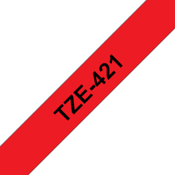 Fita Laminada 09mmx8mts Vermelho/Preto