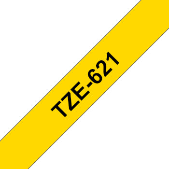 Fita Laminada 09mmx8mts Amarelo/Preto