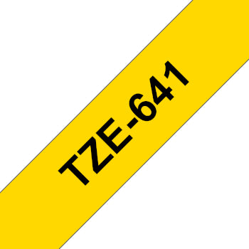 Fita Laminada 18mmx8mts Amarelo/Preto