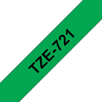 Fita Laminada 9mmx8mts Verde/Preto