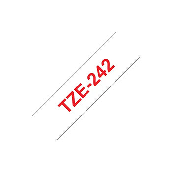 Fita Laminada 18mmx8mts Branco/Vermelho