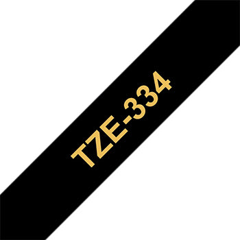 Fita Laminada 12mmx8mts Preto/Dourado