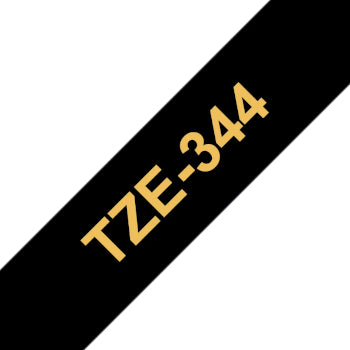 Fita Laminada 18mmx8mts Preto/Dourado