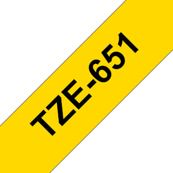 Fita Laminada 24mmx8mts Amarelo/Preto