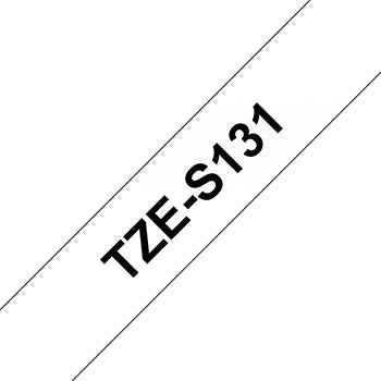 Fita Laminada SuperAdesiva 12mmx8mts Transparente/Preto