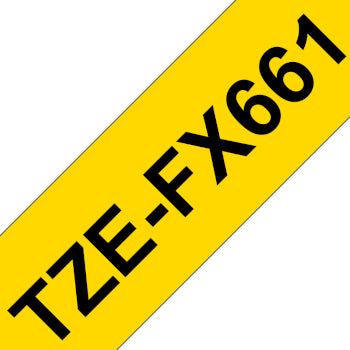 Fita Laminada Flexivel 36mmx8mts Amarelo/Preto