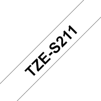 Fita Laminada SuperAdesiva 6mmx8mts Branco/Preto