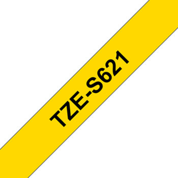 Fita Laminada SuperAdesiva 09mmx8mts Amarelo/Preto